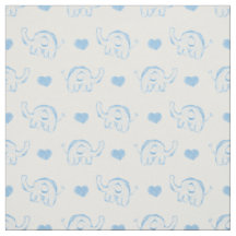 aquarelle bleu bleu bébé éléphants et le coeur