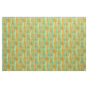 Tissu Aquarelle Brown verte brûlée orange blanche brun
