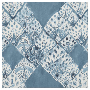 Tissu Aquarelle chic de Boho de marine de PATCHWORK de
