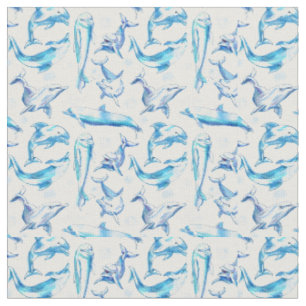 Tissu aquarelle dauphin poisson sans soudure motif, daup