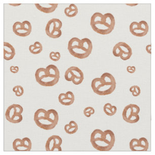Tissu Aquarelle douce salée Pretzel Motif sans couture