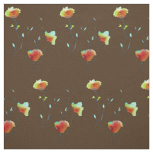 Tissu Aquarelle florale moderne d'art Abstrait