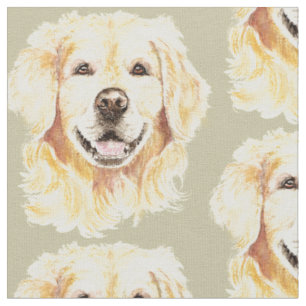 Tissu Aquarelle Golden Retriever chien animal Poster de 