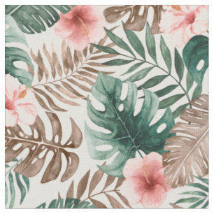 Tissu Aquarelle moderne Boho Tropical Floral