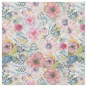 Tissu Aquarelle peinture à la main design floral