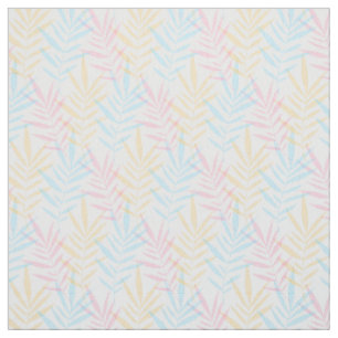 Tissu Aquarelle rose moderne Jaune Palmier