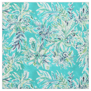 Tissu Aquarelle tropicale FROIDE de Hawaïen d'Aqua de