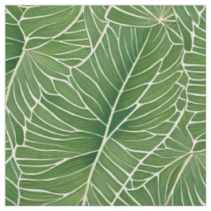 Tissu Aquarelle verte Feuille  Motif