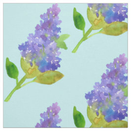 Tissu Aquarelle violette Lilac bleu