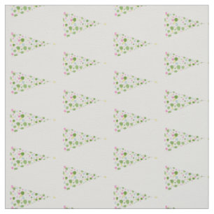 Tissu Aquarelle Whimsical Polka Dot Arbres de Noël