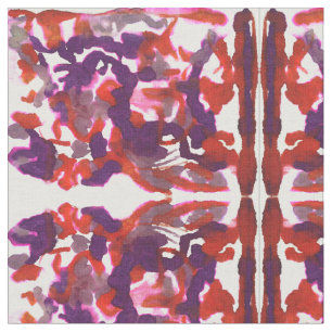 Tissu Aquarelles de rouge et de pourpre