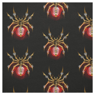 Tissu Araignée en vapeur noire