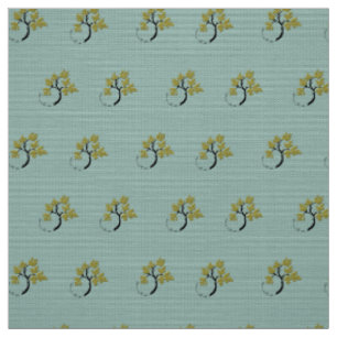Tissu Arbre dansant personnalisé Olive Green 60"