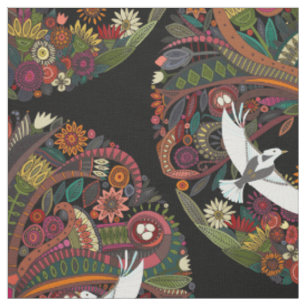 Tissu arbre de noir de la vie