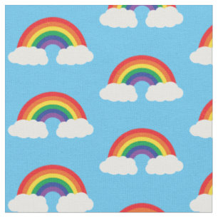 Tissu Arc-en-ciel et nuage sur Blue Cuisine Kids