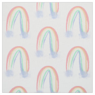Tissu arc-en-ciel peint à l'aquarelle pastel