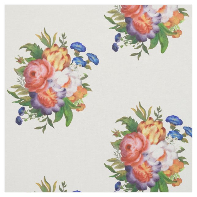 Tissu arrangement floral (Échantillon)