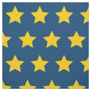 Tissu arrière - plan bleu Motif étoile jaune