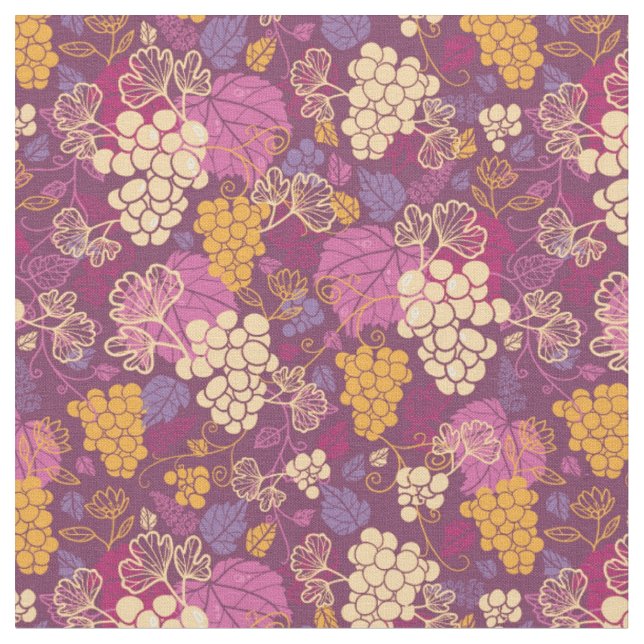 Tissu Arrière - plan doux de motif de vignes (Fermer)