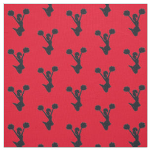 Tissu Arrière - plan rouge Cheer Silhouette