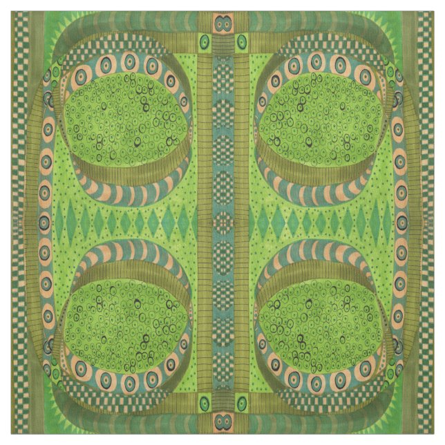 Tissu Arrivée à l'étang de grenouille (Échantillon)