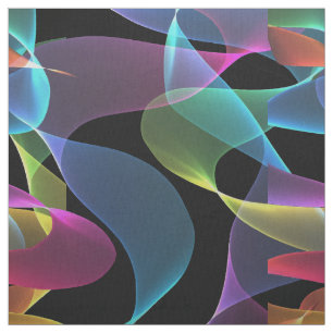 Tissu Art abstrait de couleur d'arc-en-ciel
