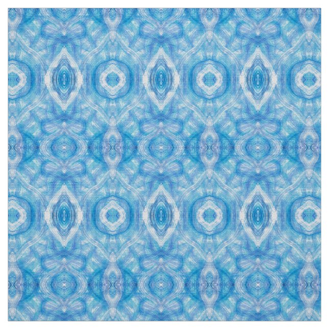 Tissu Art aquarelle abstrait bleu clair (Échantillon)