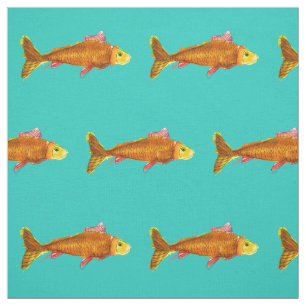 Tissu Art de bruit d'art de poissons de comète de
