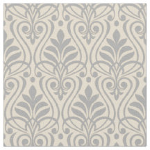 Art Déco Motif 01 - Espagnol gris sur blanc