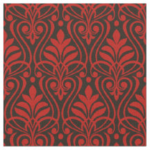 Art Déco Motif 01 - Milano Rouge sur Noir