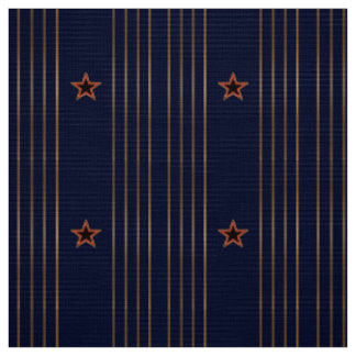 Tissu Art déco patriotique - Gold Stripes Red Star sur N