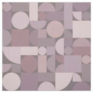 Tissu Art géométrique rétro Mauve