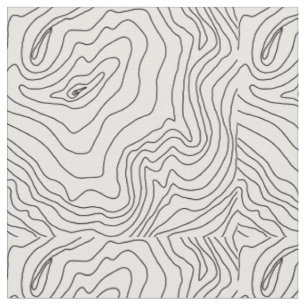 Tissu Art minimaliste en ligne noir et blanc Design mode