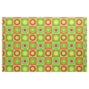 Tissu Art moderne rétro Pois Circles Op Art 1970