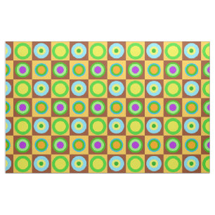Tissu Art moderne rétro Pois Circles Op Art 1970