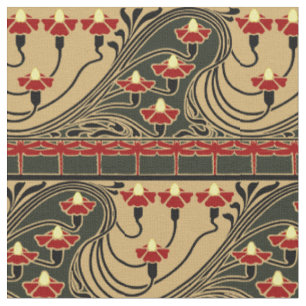 Tissu Art Nouveau Arts & Artisanat Dragonfly Floral Frie