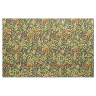 Tissu Art Nouveau Rétro Bois Notes par Walter Crane