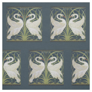 Tissu Art Nouveau Swan Deux Swans