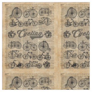 Tissu Art vintage de dictionnaire d'illustration de