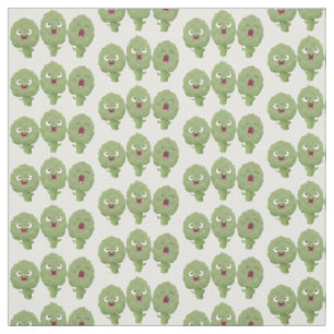 Tissu Artichauts chantants mignons dessin animé végétal
