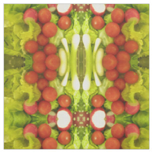 Tissu Artisanal Motif Légumes en Salade