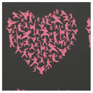 Tissu Arts martiaux filles Karate Heart