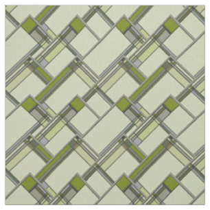 Tissu Arts verts merveilleux et motif géométrique de