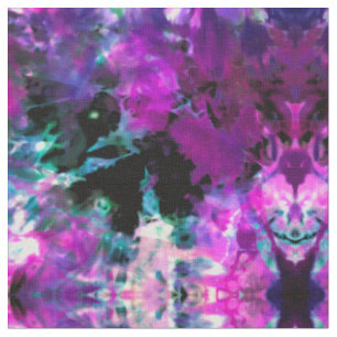 Tissu Artsy Abstrait moderne noir pourpre teint teinture