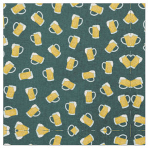 Tissu Artsy moderne Jaune Vert Aquarelle Beer Steins