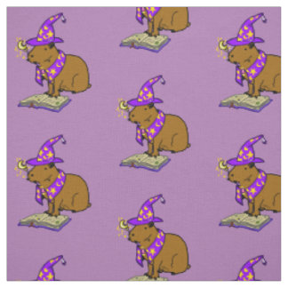 Tissu Assistant Capybara mystique et magique