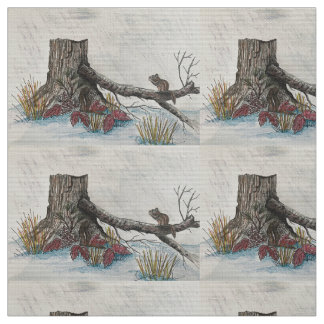 Tissu Automne Chipmunk
