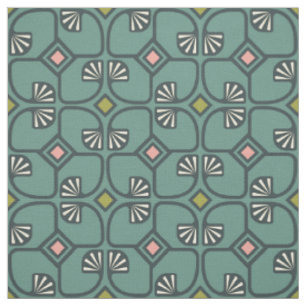 Tissu avec le modèle floral vintage