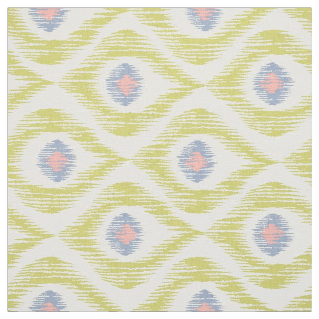 Tissu avec motif ikat vert (Échantillon)