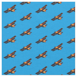 Tissu Avion et ciel bleu/avion vintage